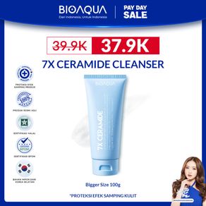 BIOAQUA 7X Ceramide Moisturizer Cleanser Cuci Muka 100g Gentle Cleanser Low pH Cleanser Facial Wash For Sensitive Skin Face Sabun Pembersih