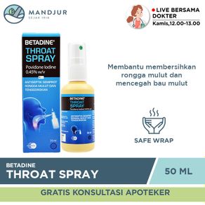 Betadine Throat Spray 50 mL - Spray Antiseptik Rongga Mulut dan Tenggorokan