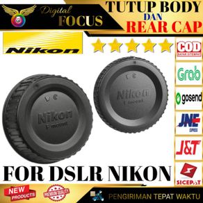Set Body dan Rear cap Tutup body & Tutup lensa belakang untuk kamera DSLR Nikon