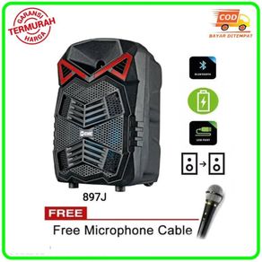 Speaker Meeting GMC 897J Bluetooth,Portable free micropone kabel 1 pcs 8INCHI