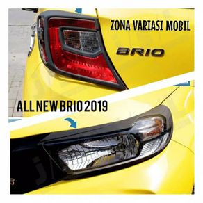 Paket Garnish Cover Lampu Depan Belakang Honda All New Brio 2018 2019 Hitam Blacktivo JSL