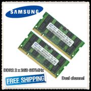 Samsung DDR2 2X2 GB 4 Gb Dual Channel 667MHz PC2-5300S Asli Otentik DDR 2 2G 4G Notebook Memory Laptop Ram SODIMM