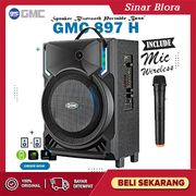 Speaker Bluetooth GMC 897H Speaker Portable 8 Inch Free Microphone Wireless / Gmc 897H / GMC 897h / 897H / Speaker Gmc 897 H