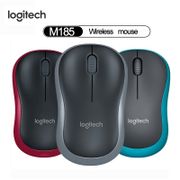 Logitech M185 Desain Simetris Mouse Nirkabel dengan Penerima Nano USB untuk Windows Mac OS Linux Mendukung Uji Resmi