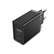 vention adaptor kepala charger 20w usb type c pd fast charging scp afc - eu standard black