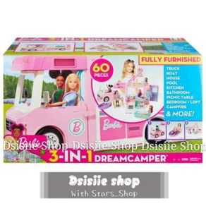 Mainan Rumah Mobil Barbie 3 in 1 DreamCamper Vehicle Mattel Original