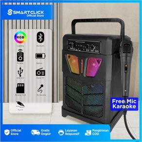 speaker bluetooth 8.5  free mic karaoke super bass party lamp