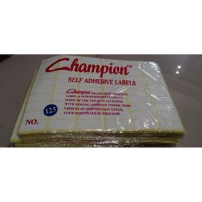 Label No. 123 Champion - 12 x 30 mm
