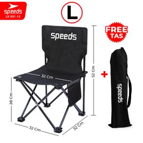 speeds kursi lipat bulat camping moon foldable portable outdoor 031-46 - -12 hitam l