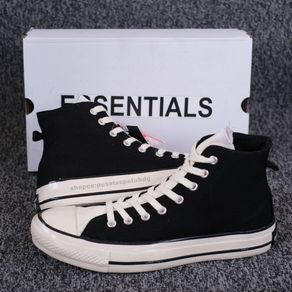black cream converse
