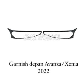 head lamp garnish/garnish depan all new avanza/xenia 2022 hitam chrome - hitam