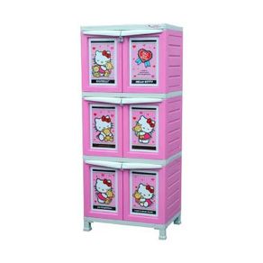 Napolly BCBC 163 HKBF PINK Plastik Lemari Pakaian Anak - Baby Pink