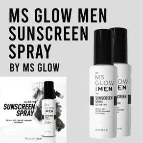 ms glow men sunscreen spray sunblock wajah pria