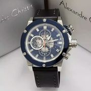 jam tangan pria alexandre christie ac6491 silver blue original