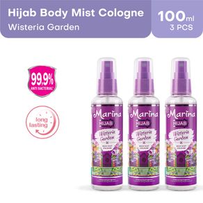 Marina Hair & Body Mist Cologne Wisteria Garden - Hijab Edition [100 ml / 3 pcs]