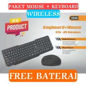Combo Mouse Keyboard Wireless M-Tech Stk-04 Mtech Stk04 Bukan Logitech