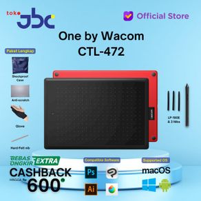 wacom one small ctl-472 pen tablet wacom ekonomis garansi resmi - medium lengkap