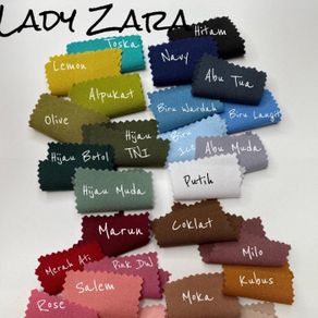 1 meter kain princess stretch / lady zara - biru wardah