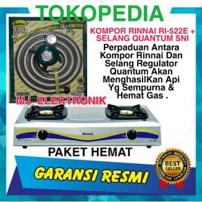 kompor rinnai 2 tungku ri 522e paket selang quantum