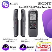 sony icd px240 digital voice recorder / px 470 perekam suara px240 - unit