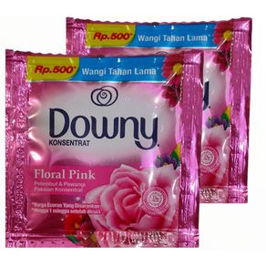 Downy Biru sunrise fresh & Pink Floral 12 Sachet Isi 11ml Renceng pewangi pakaian