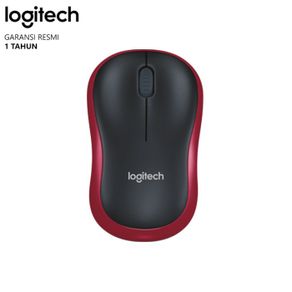 mouse wireless logitech m185 - merah