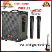 Speaker GMC 899P Bluetooth Karaoke Free 2 Mic Wireless High Power Bass