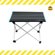 meja lipat camping outdoor piknik foldable portable aluminium table - hitam biru 41x35x29 cm