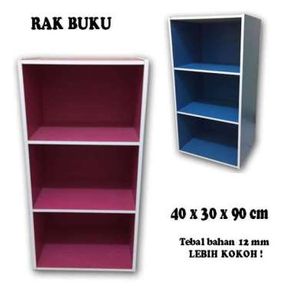 SALE RAK BUKU 3 SUSUN TERMURAH