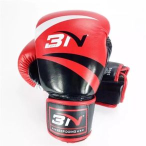 sarung tinju / boxing gloves bn / sarung tinju muay thai bn ori / - merah 10 oz