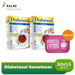 Diabetasol Sweetener No Calories 50x1.5g (2 Pack) FREE Lunch Box Diabetasol