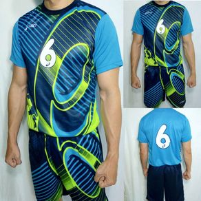 Setelan Tim/Team Baju/Kaos/Jersey Olahraga Volley/Volly/Voli Dri-fit Print Asics Nomor AC104