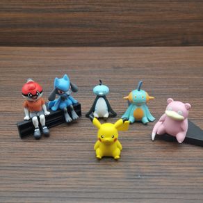 Mainan Ornamen Model Tokoh Aksi Lucu Eiscue Pokemon Pikachu Riolu Marshal Tomp