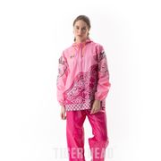 tiger head jas hujan setelan stretch batik mega 68285 - merah muda