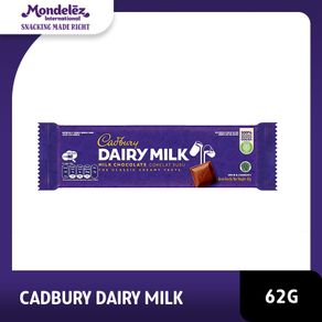 [Palembang]-Cadbury Dairy Milk Chocolate Original Regular 62g, coklat dengan susu untuk Camilan-[EXPIRY DATE:01-06-2023]