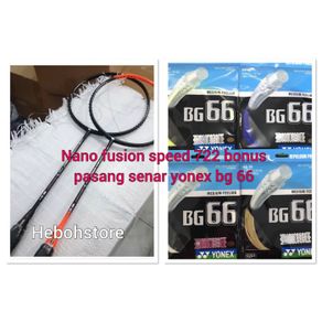 raket badminton apacs nano fusion speed 722 +bonus senar bg 66 yonex