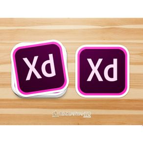sticker - stiker logo adobe xd untuk pc laptop hp dll