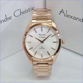 Jam Tangan Pria Alexandre Christie Rosegold Original