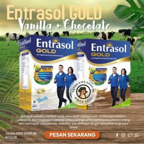 susu entrasol gold vanila coklat 600g untuk kesehatan tulang dan imun - original 340