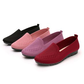TOP “FREE BOX” LV0248 Flatshoes Wanita Sepatu Slip On Wanita Tanpa Tali Sepatu Flyknit Wanita  Fashion
