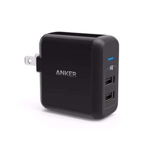 Anker - Powerport 2 With Poweriq Tech Charger Wall