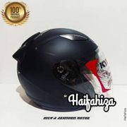 KYT Galaxy Slide Solid Black hitam Doff Helm Halfface