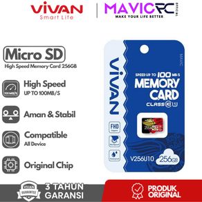 VIVAN V256U10 Micro SD 256GB Class 10 TF Card Memori Card - Garansi Resmi 3 Tahun