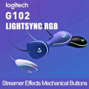 Logitech G102 LIGHTSYNC Pc Mouse Gaming Mouse Berkabel Gamer Mouse Mendukung Desktop Windows 10/8/7 Mouse Optik untuk Laptop