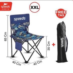 kursi lipat outdoor portable kursi camping bangku gunung speed (xl) - 031-14 xxl biru