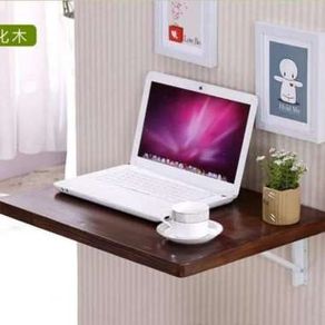 Meja Lipat Dinding - Meja Laptop - Rak