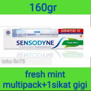 sensodyne multi pack fresh mint 160g limited edition+ 1 pcs sikat gigi