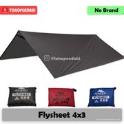 flysheet 3x4 4x3 m waterproof traptent survival kit atap tenda darurat - biru