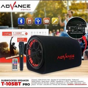 Advance T 105 BT  Speaker Portable Bluetooth Pro 12 Inch Free Mic Wireless