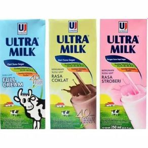 susu ultra milk dus (uht) - 250 ml - coklat